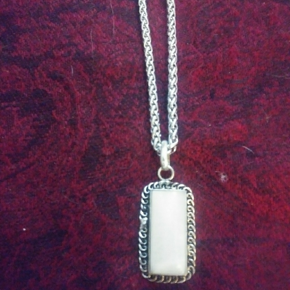 stone and glass pendants